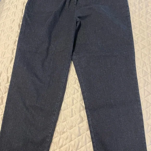 Dark Blue Elastic Waist Pants , Mid Rise, 2x - Picture 2 of 5